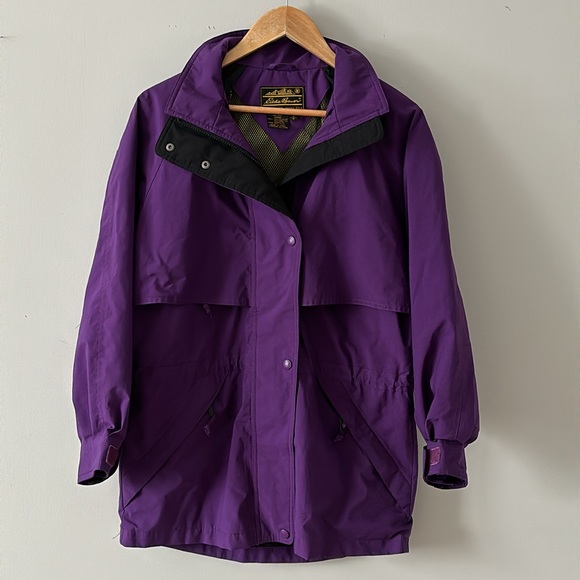 Y2K Eddie Bauer Gore-Tex Full Zip Royal Purple Vented Full Zip Mid Lengt… - Picture 12 of 12